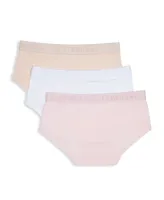 Calvin Klein Big Girls Logo Print Hipster Briefs, Pack of 3