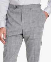 Dkny Men's Modern-Fit Black & White Plaid Suit Separate Pants