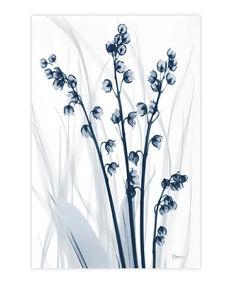 Empire Art Direct "Radiant Blues 1" Frameless Free Floating Tempered Glass Panel Graphic Wall Art, 48" x 32" x 0.2"