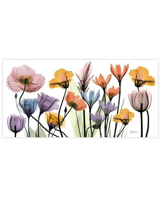 Empire Art Direct "Flowerscape Portrait" Frameless Free Floating Tempered Glass Panel Graphic Wall Art, 24" x 48" x 0.2"