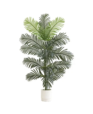 Nearly Natural 72" Artificial Paradise Palm with Decorative Planter
