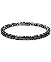 Swarovski Medium Ruthenium-Plated Jet Crystal Tennis Bracelet