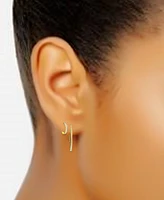 Giani Bernini 2-Pc. Set Cubic Zirconia Small Hoop & Threader Earrings, Created for Macy's