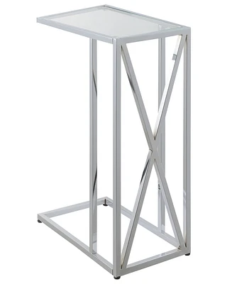 Convenience Concepts 15.75" Oxford Glass C End Table
