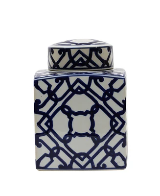 Decorative Ceramic Ginger Jar with Lid