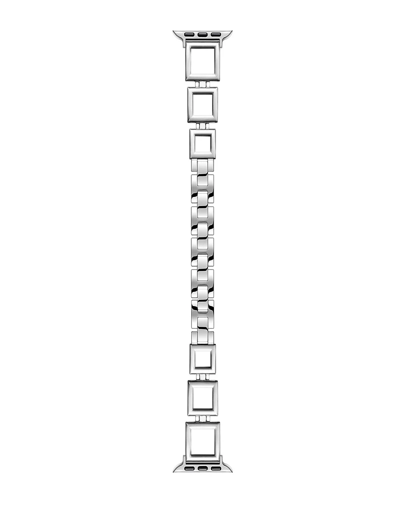 Posh Tech Unisex Journey Square Link Stainless Steel Band for Apple Watch Size- 38mm, 40mm, 41mm