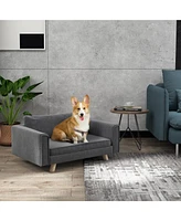 PawHut Raised Dog Sofa for Small and Medium Dogs, Elevated Pet Sofa,