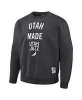 Men's Nba x Staple Anthracite Utah Jazz Plush Pullover Sweatshirt