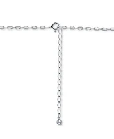 Giani Bernini Cubic Zirconia Accent Open Heart Pendant Necklace in Sterling Silver, 16" + 2" extender, Created for Macy's