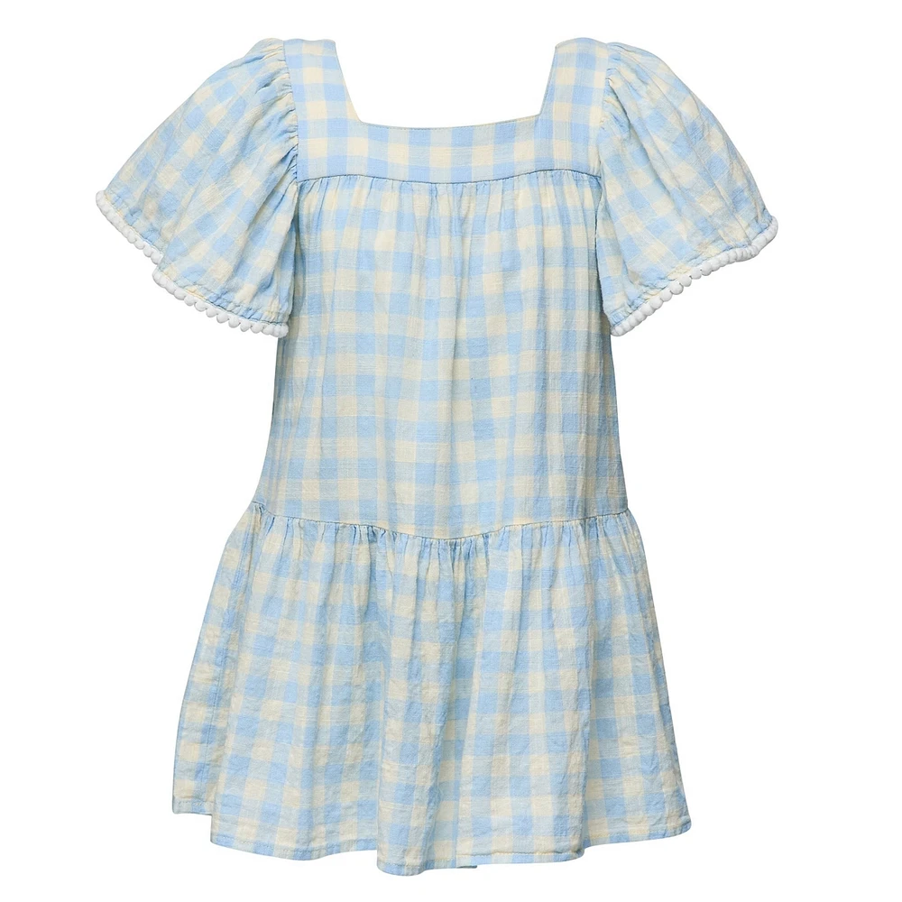 Toddler, Child Girls Cornflower Gingham Beach Dress