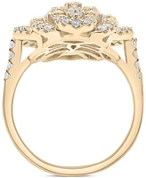 Wrapped in Love Diamond Filigree Cluster Ring (1-1/2 ct. t.w.) in 14k Yellow Gold, Created for Macy's