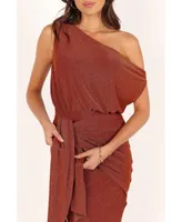 Petal and Pup Womens Santiago Off Shoulder Midi Dress