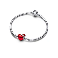 Pandora Cubic Zirconia Metallic Christmas Heart Charm