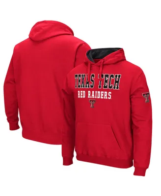 Men's Colosseum Red Texas Tech Raiders Sunrise Pullover Hoodie