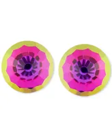 Children's Crystal Ball Stud Earrings 14k Gold