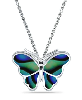 Macy's Abalone Inlay Butterfly Necklace