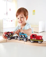 Hape Race Car Transporter Towing Playset