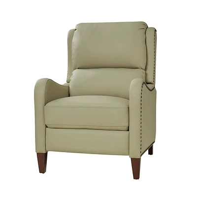 Leather Pushback Recliner chair with Adjustable Backrest for Livingroom