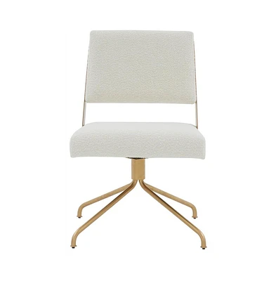 Emmeline Boucle Swivel Office Chair