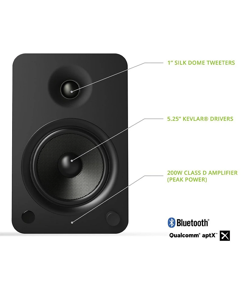 Kanto YU6 Powered Bookshelf Speakers with Built-In Bluetooth - Pair