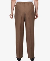 Alfred Dunner Petite Classic Textured Mid Rise Pull-On Pants