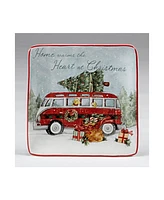 Certified International Home for Christmas 4-Pc. Canape Plate asst.