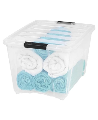 Iris 53 Quart Stack & Pull Box, Clear