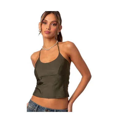 Women's Sara back cut out tank top