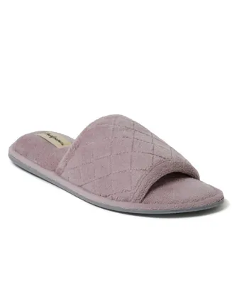 Dearfoams Women's Microfiber Terry Slide Slipper, Online Only