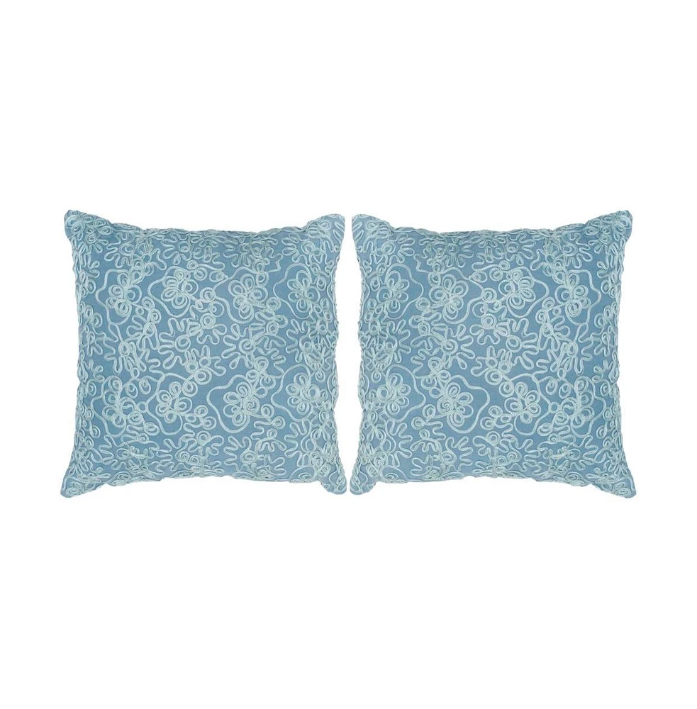 Safavieh Tape Swirl 20" x 20" Pillow (Set of 2)