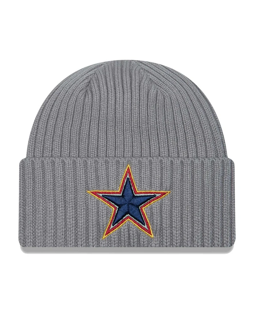 Men's New Era Gray Dallas Cowboys Color Pack Multi Cuffed Knit Hat