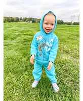 Sesame Street Elmo Cookie Monster Boy's Fleece Pullover Hoodie and Pants Outfit Set Toddler