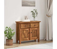 Sideboard Solid Mahogany Wood 29.5"x11.8"x25.6"