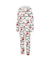 Women's Concepts Sport Cream Cleveland Browns Docket Hoodie Full-Zip Union Suit