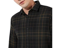Campus Sutra Men's Dark Green Checkered Regular Fit Casual Shirt