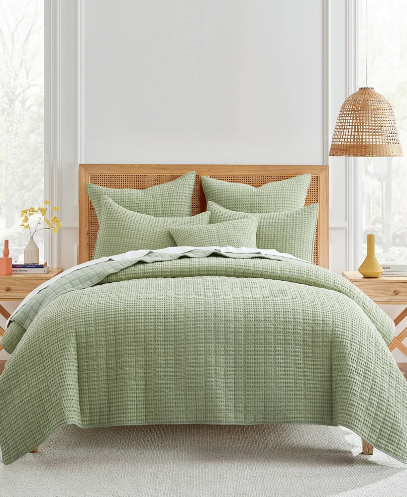 Levtex Mills Waffle Textured 3-Pc. Quilt Set, Full/Queen