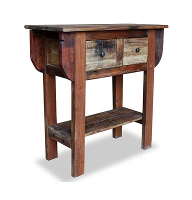 Console Table Mixed Recycled Wood 31.5"x13.8"x31.5"