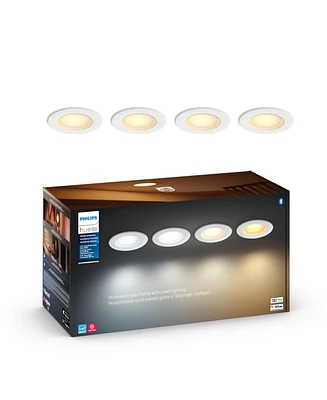 Philips Hue Bluetooth 5/6" High Lumen Recessed Down light (4-pack)
