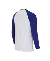 Men's Concepts Sport White, Powder Blue Los Angeles Chargers Tinsel Raglan Long Sleeve T-shirt and Pants Sleep Set