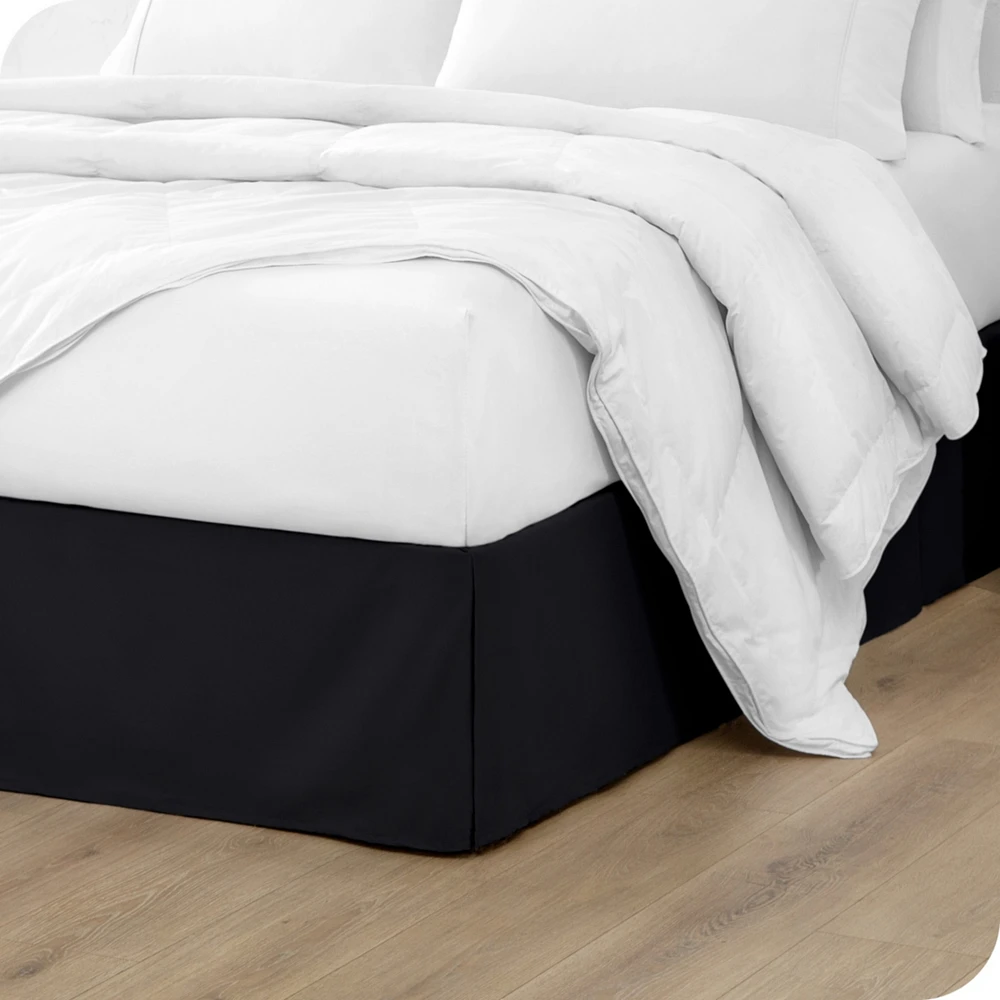 Bare Home Tailored 15" Pleated Bedskirt
