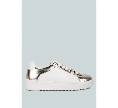 Women Nemo Contrasting Metallic Faux Leather Sneakers