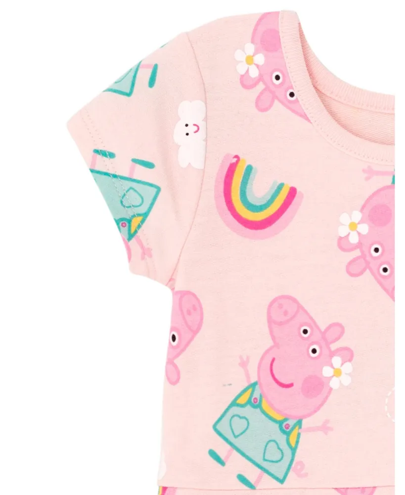 Peppa Pig Toddler Girls French Terry Skater Dress Pink