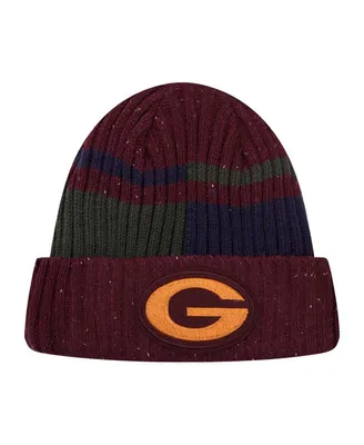 Men's Pro Standard Burgundy Green Bay Packers Speckled Cuffed Knit Hat