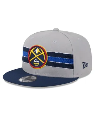 Men's New Era Gray Denver Nuggets Chenille Band 9FIFTY Snapback Hat