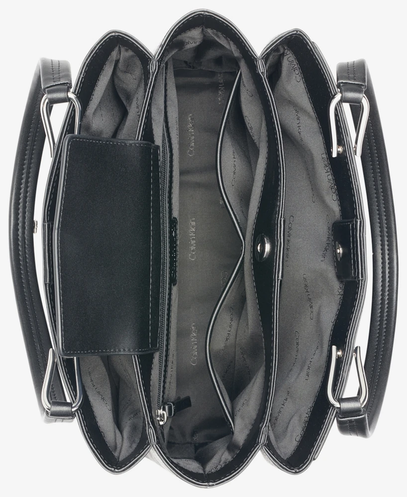 Calvin Klein Clove Push-Lock Triple Compartment Tote Bag
