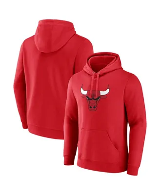 Men's Fanatics Red Chicago Bulls Primary Logo Pullover Hoodie
