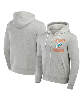 Men's Nfl x Darius Rucker Collection by Fanatics Gray Miami Dolphins Domestic Full-Zip Hoodie
