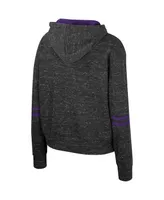 Women's Colosseum Charcoal Lsu Tigers Catherine Speckle Pullover Hoodie