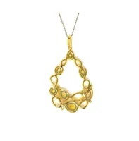 Suzy Levian New York Suzy Levian Sterling Silver Cubic Zirconia Multi Pearl Pendant Necklace