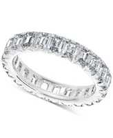 Diamond Emerald-Cut Eternity Band (4 ct. t.w.) 14k Gold (Also Platinum)